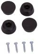 4pk 1" Black Screw Bumper