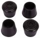 4pk 3/4 Black Rubber Leg Tip