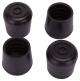 4pk 1" Black Rubber Leg Tip