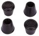 4pk 1/2 Black Rubber Leg Tip