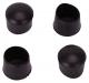 4pk 1/2 Black Plastic Leg Tip