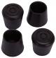 4pk 1-1/8 Black Rubber Leg Tip