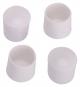 4pk 3/4 White Plastic Leg Tip