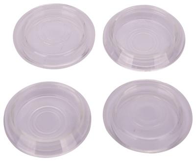 4pk 1-5/8 Clear Round Caster Cup