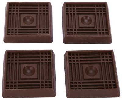 4pk 2" Brown Square Caster Cup