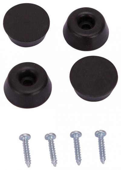 4pk 1" Black Screw Bumper