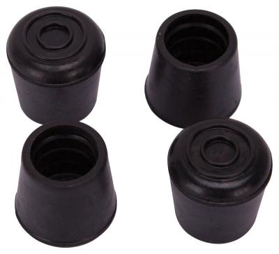 4pk 7/8 Black Rubber Leg Tip