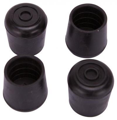 4pk 1" Black Rubber Leg Tip