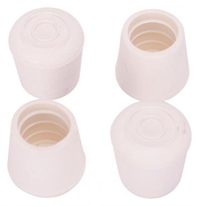 4pk 7/8 White Rubber Leg Tip