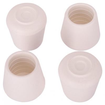 4pk 1" White Rubber Leg Tip