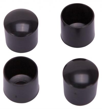 4pk 7/8 Black Plastic Leg Tip
