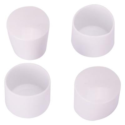 4pk 1" White Plastic Leg Tip