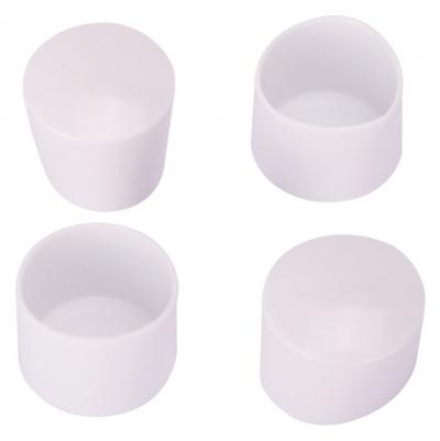 4pk 7/8 White Plastic Leg Tip