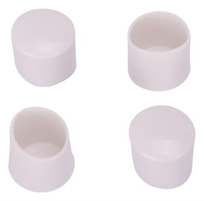 4pk 5/8 White Plastic Leg Tip
