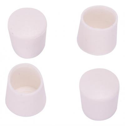 4pk 1/2 White Plastic Leg Tip