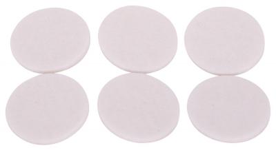 6pk 1-3/8 White Felt Pad