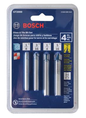 4pk Glass/Tile Bit Set