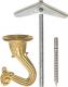 2pk Lamp Hook Polished Brass