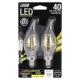 2pk LED Flame Tip Bulb