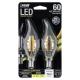 2pk 5.5W LED Flame Tip Bulb