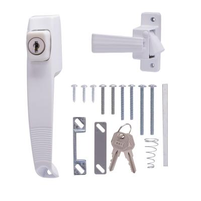 Push Button Latch White Keyed