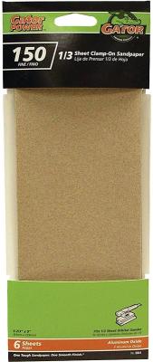 6pk 150G 1/3 Sheet A/O Sandpaper