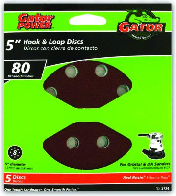 5pk 5" 80G 8-Hole H&L Disc