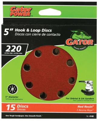 15pk 5" 220G 8-Hole H&L Disc