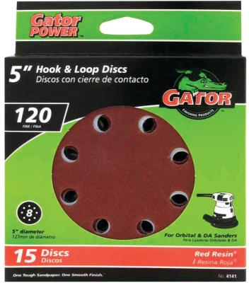 15pk 5" 120G 8-Hole H&L Disc