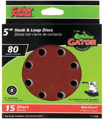 15pk 5" 80G 8-Hole H&L Disc