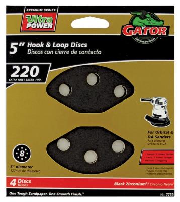 4pk 5" 220G 8-Hole H&L Disc