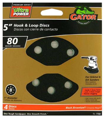 4pk 5" 80G 8-Hole H&L Disc