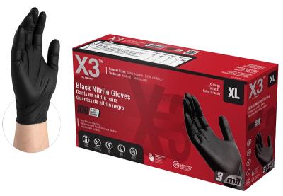 100pk XL 3Mil Black Nitrile