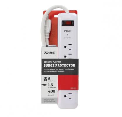 Surge Protector 6 Outlet 400J