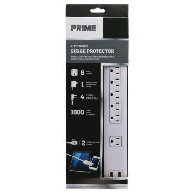 Surge Protector 6Out 2USB 1800J