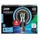 4pk 9W A19 5000K LED Clear Bulb