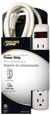 Power Strip 6Out w/Safety Cover