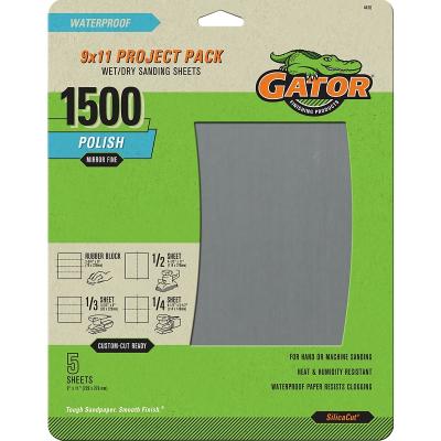 5pk 1500G Wet/Dry Sandpaper 9x11