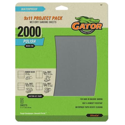 5pk 2000G Wet/Dry Sandpaper 9x11