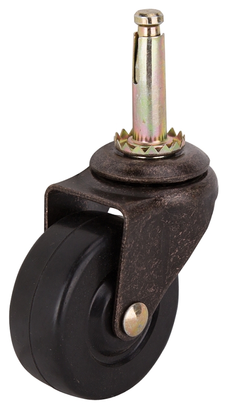 2pk 2" Rubber Wheel Stem Caster