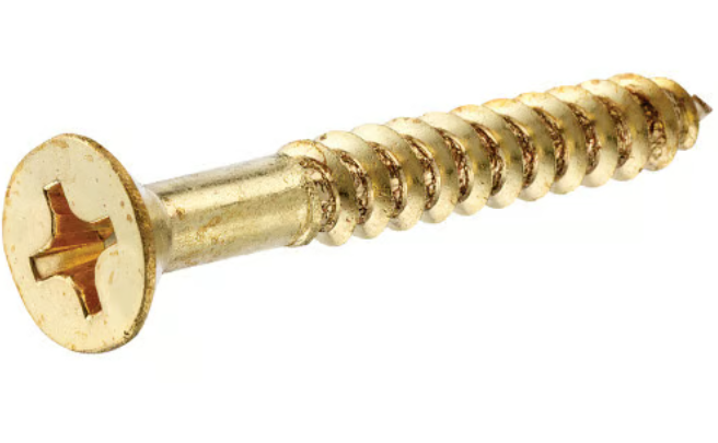 Wood Screw Flat Head Brass