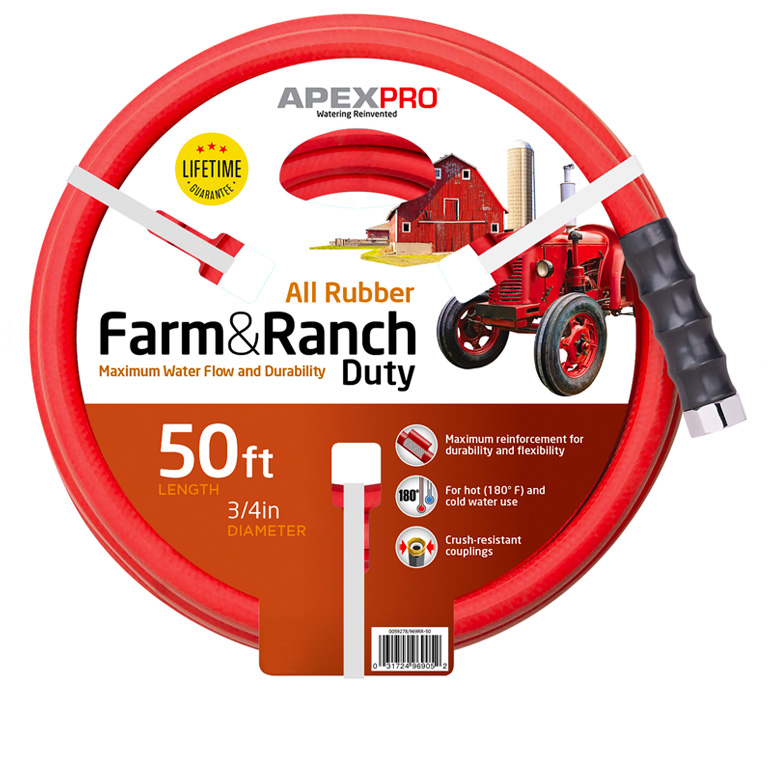 3/4x50 Rubber Farm & Ranch Hose