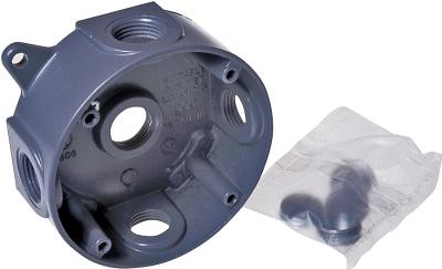 Round Outdoor Box Gray WP