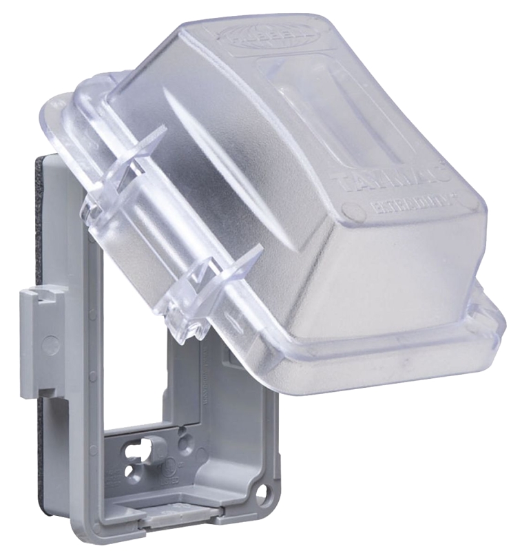 1G In Use Outlet Cover Clear