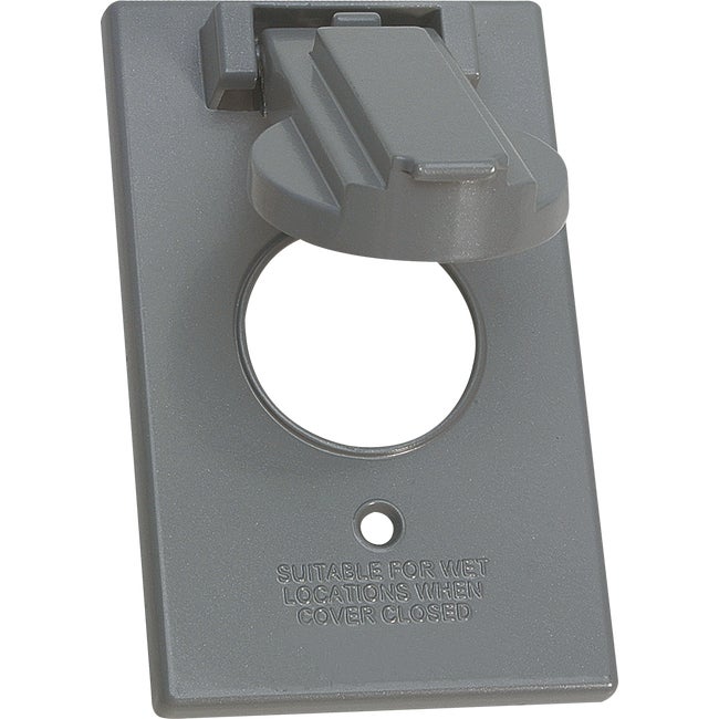Single Outlet Cover Gray WP
