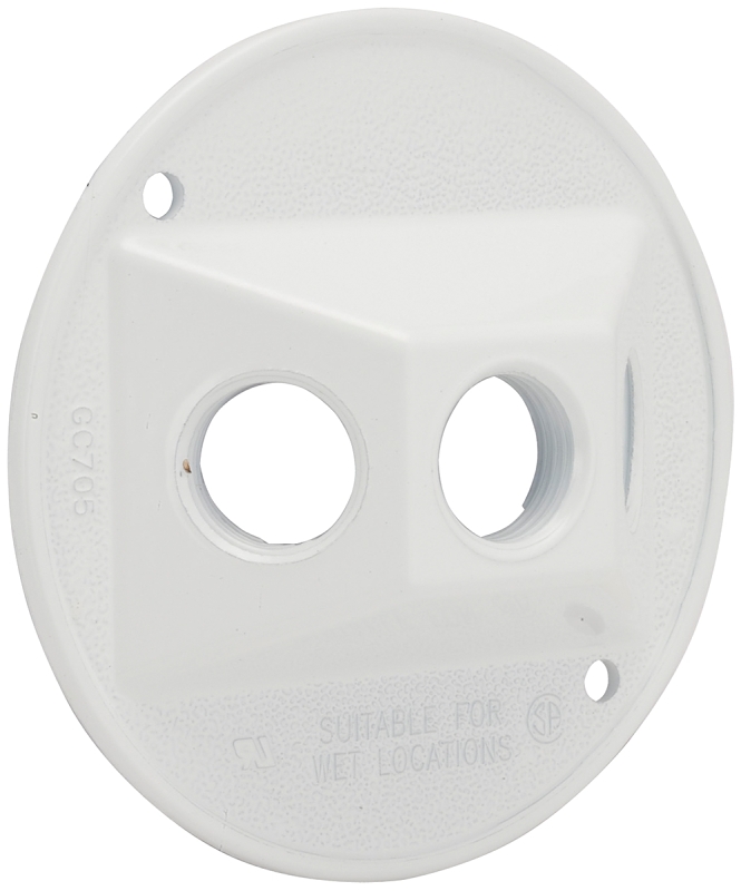Round Lampholder Cover White WP