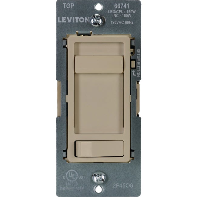 Ivory Slide Dimmer SP/3Way