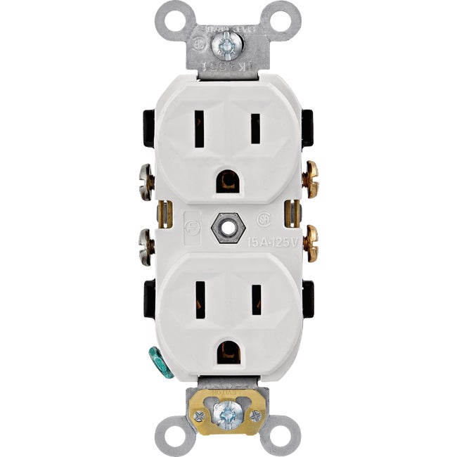 15A 125V White Receptacle 5-15R