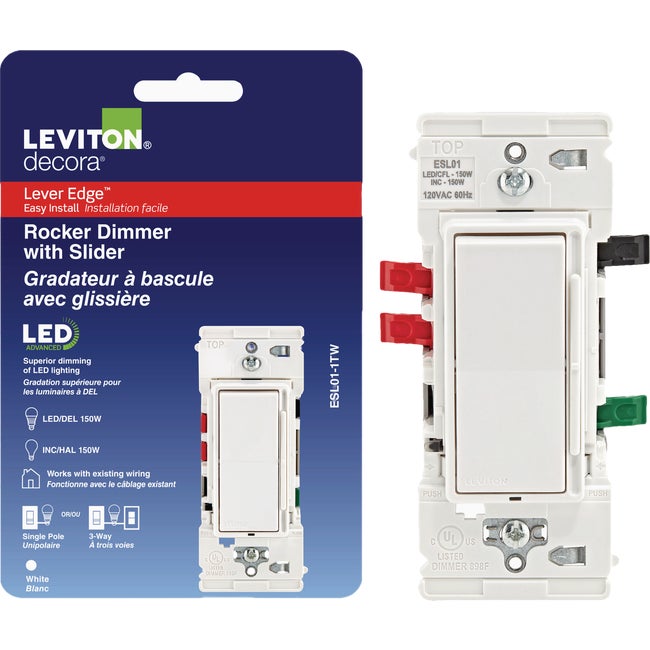 White Rocker/Slide Dimmer SP/3W