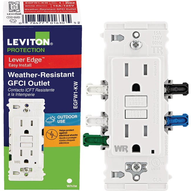 15A White ST TR GFCI Receptacle